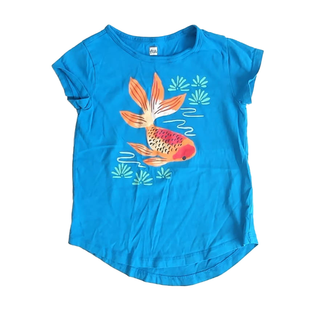 Tea Collection Girls Blue Fish T-Shirt size: 4T